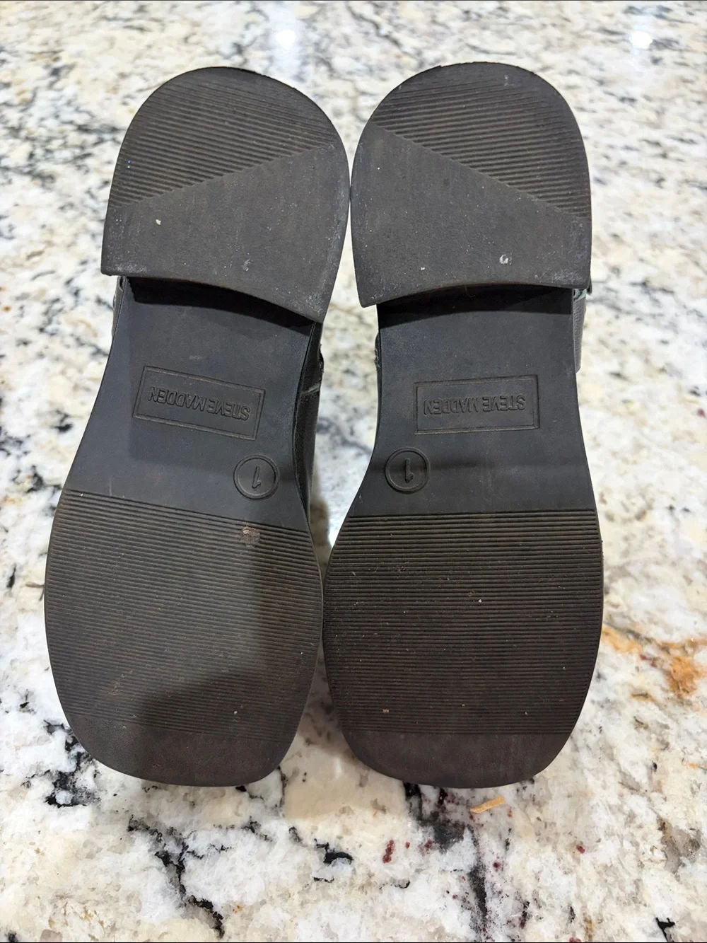 Steve Madden Sz1 Kids Gray Leather Ankle Boots